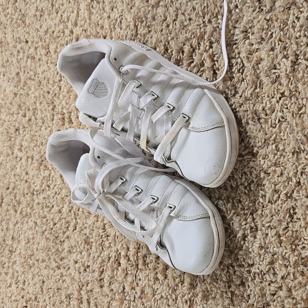 K Swiss white court sneakers